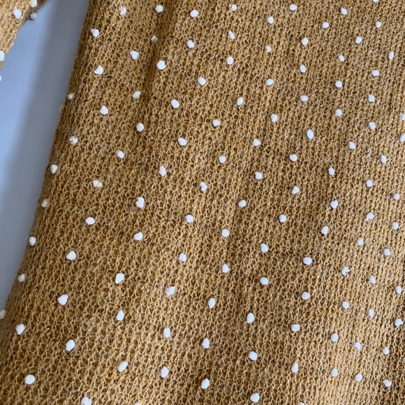 Areve Langley mustard lace skirt sweater medium - Picture 4 of 8